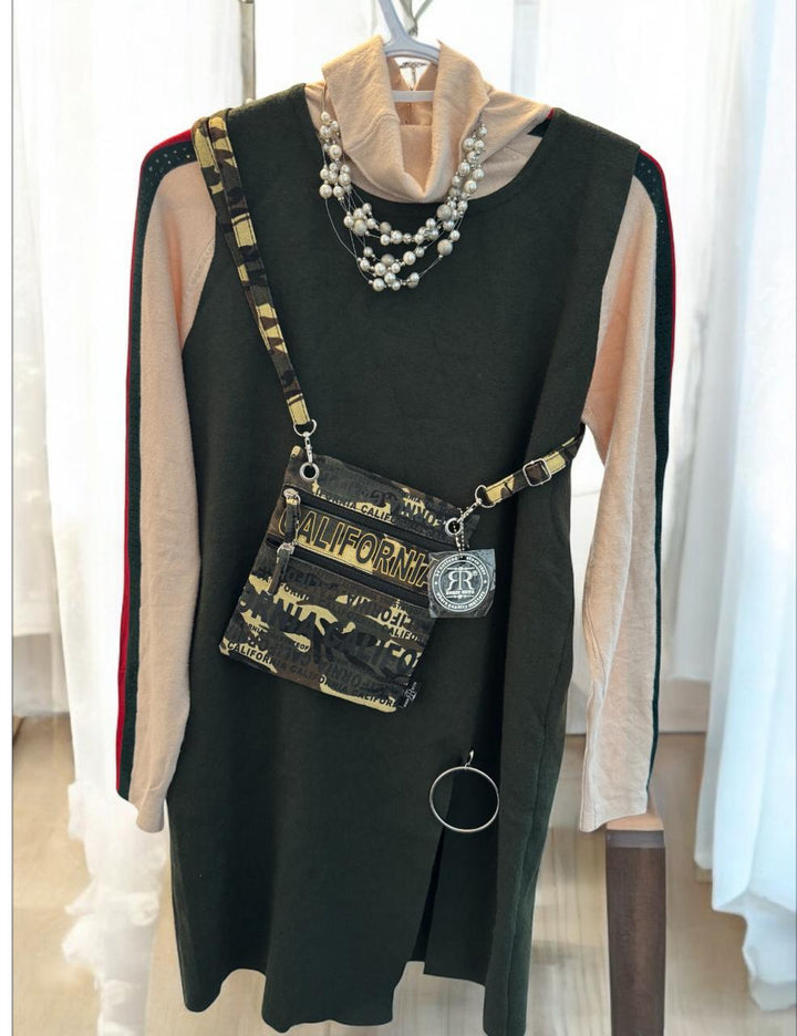 High Neck Drape And Sling Charm