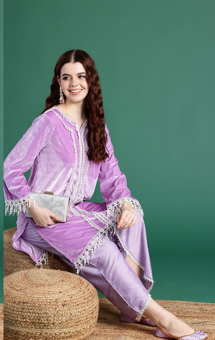 Lilac Luxe Dhoti Set