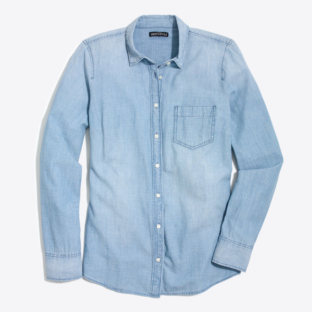 Shop Denim Chambray Shirts on Sale for Women