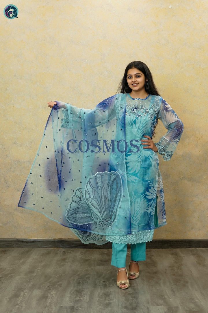 Cosmos Organza Embroidered - Fusion Wear