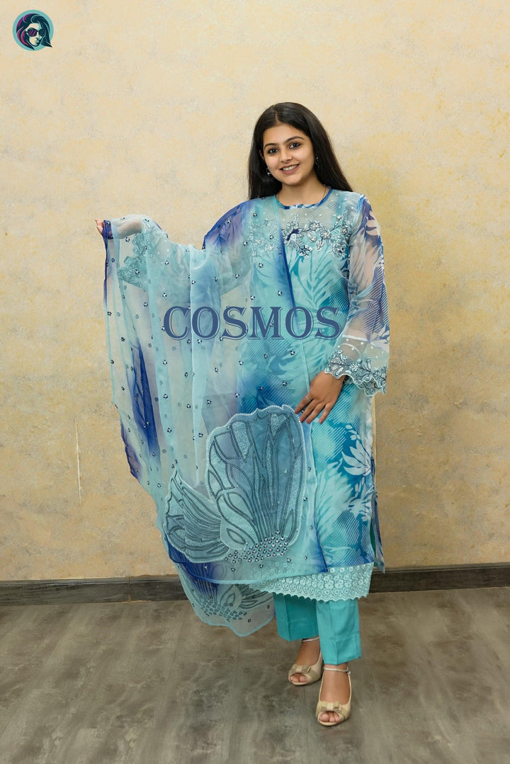 Cosmos Organza Embroidered - Fusion Wear