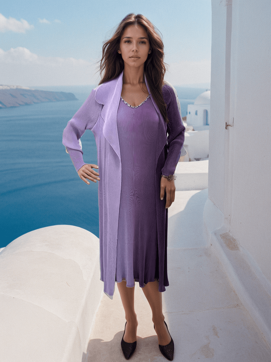 Dual shade Wrinkled Dress - Fusion Wear