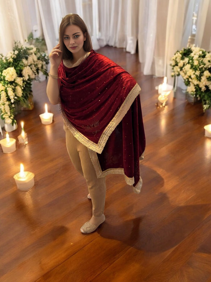 Mehroon Royal Drape