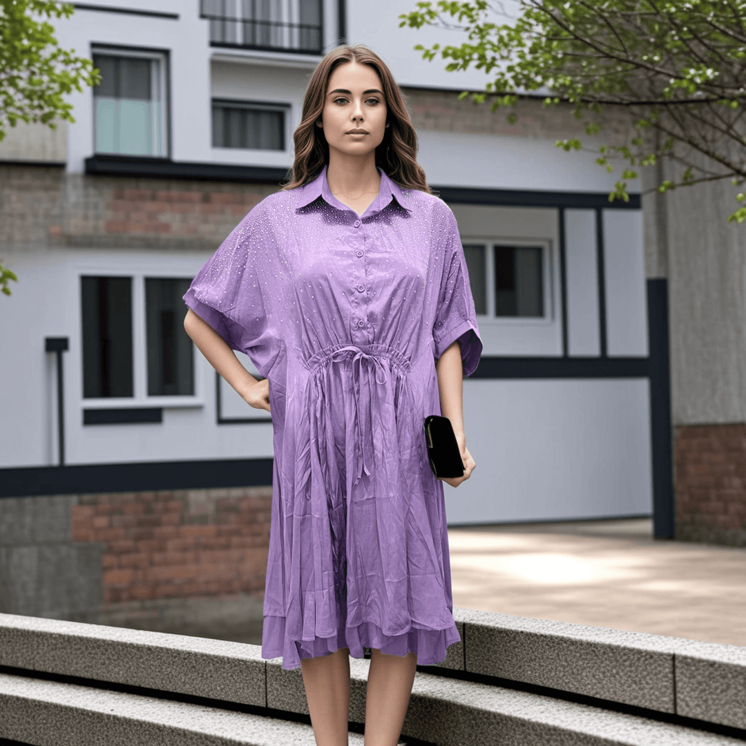 Purple tunic dress best sale