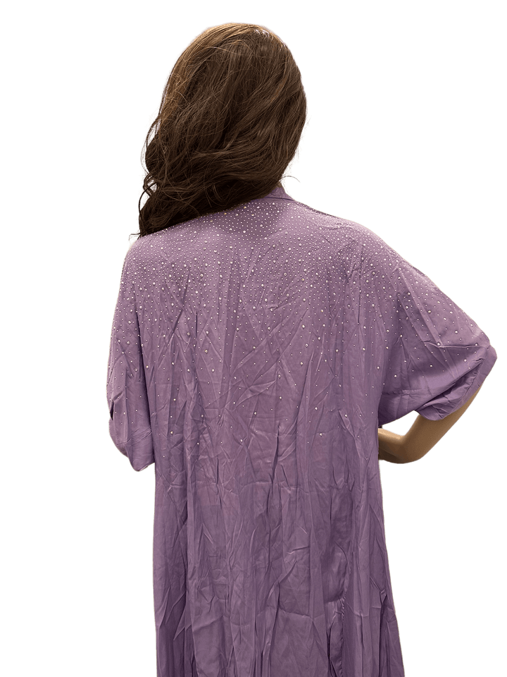 Lavender Crystal Tunic Dress - Fusion Wear