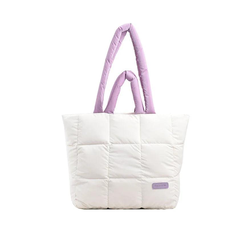 Lightweight Puffy Tote Bag for Women | Puffer Shoulder Bag - Fusion Wear