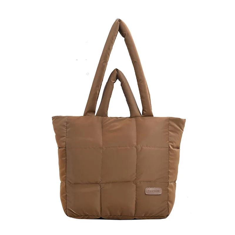 Lightweight Puffy Tote Bag for Women | Puffer Shoulder Bag - Fusion Wear