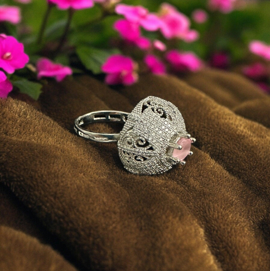 Pink Petal Sparkle Ring - Fusion Wear