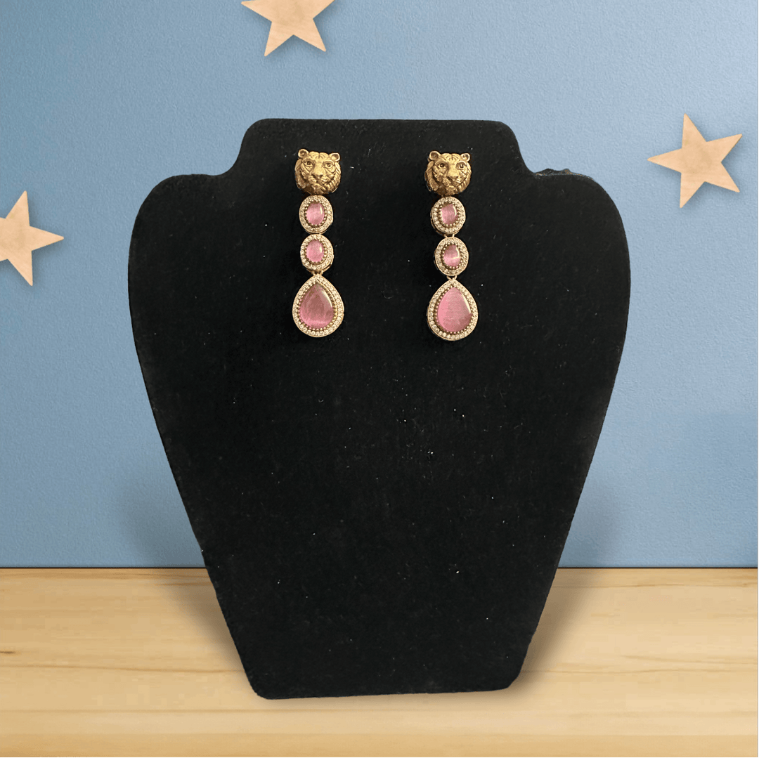 Pink Sabhyasachi Earring - Fusion Wear