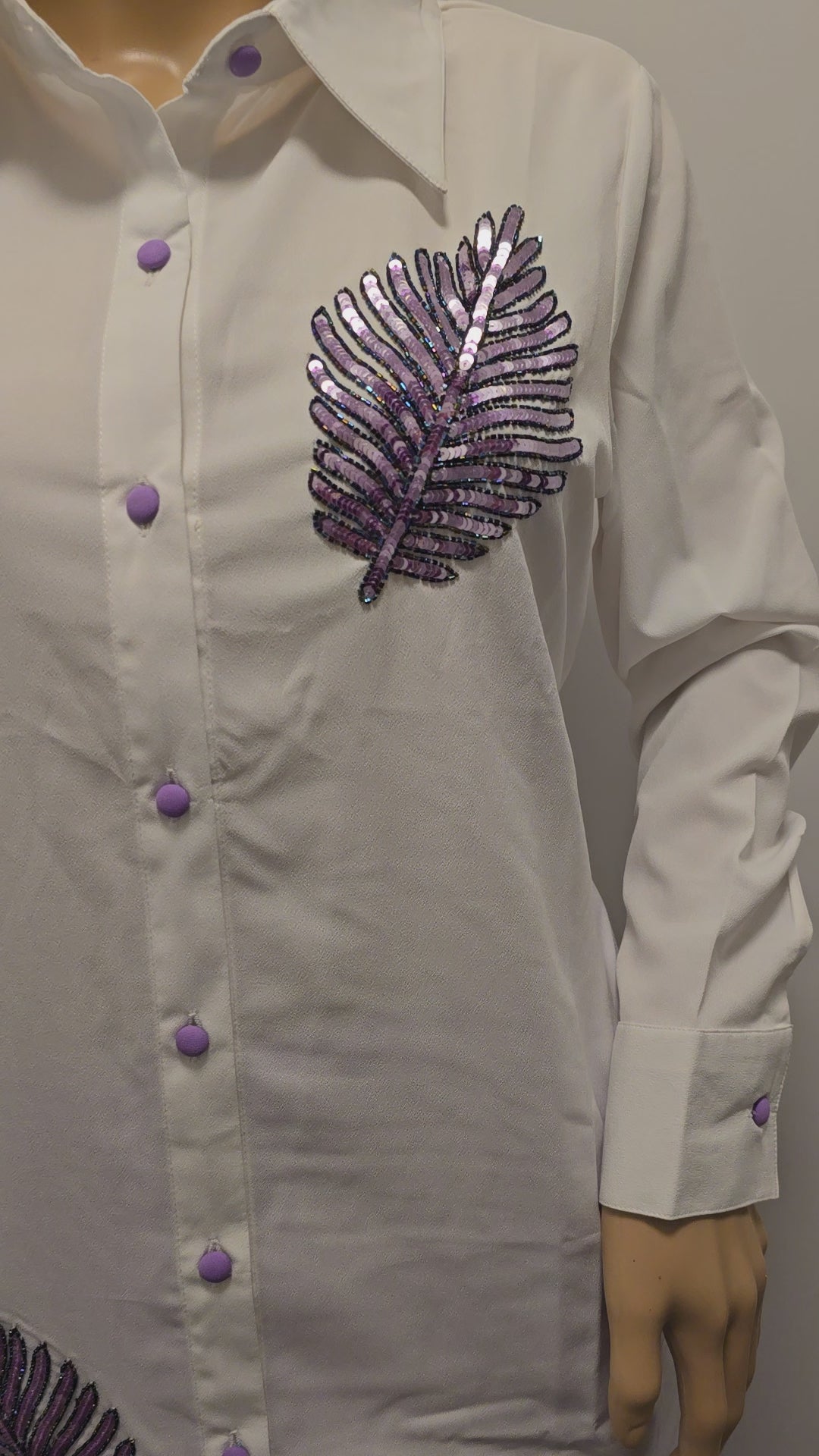 Mauve Embroidered Shirt & Pants Set with Intricate Detailing