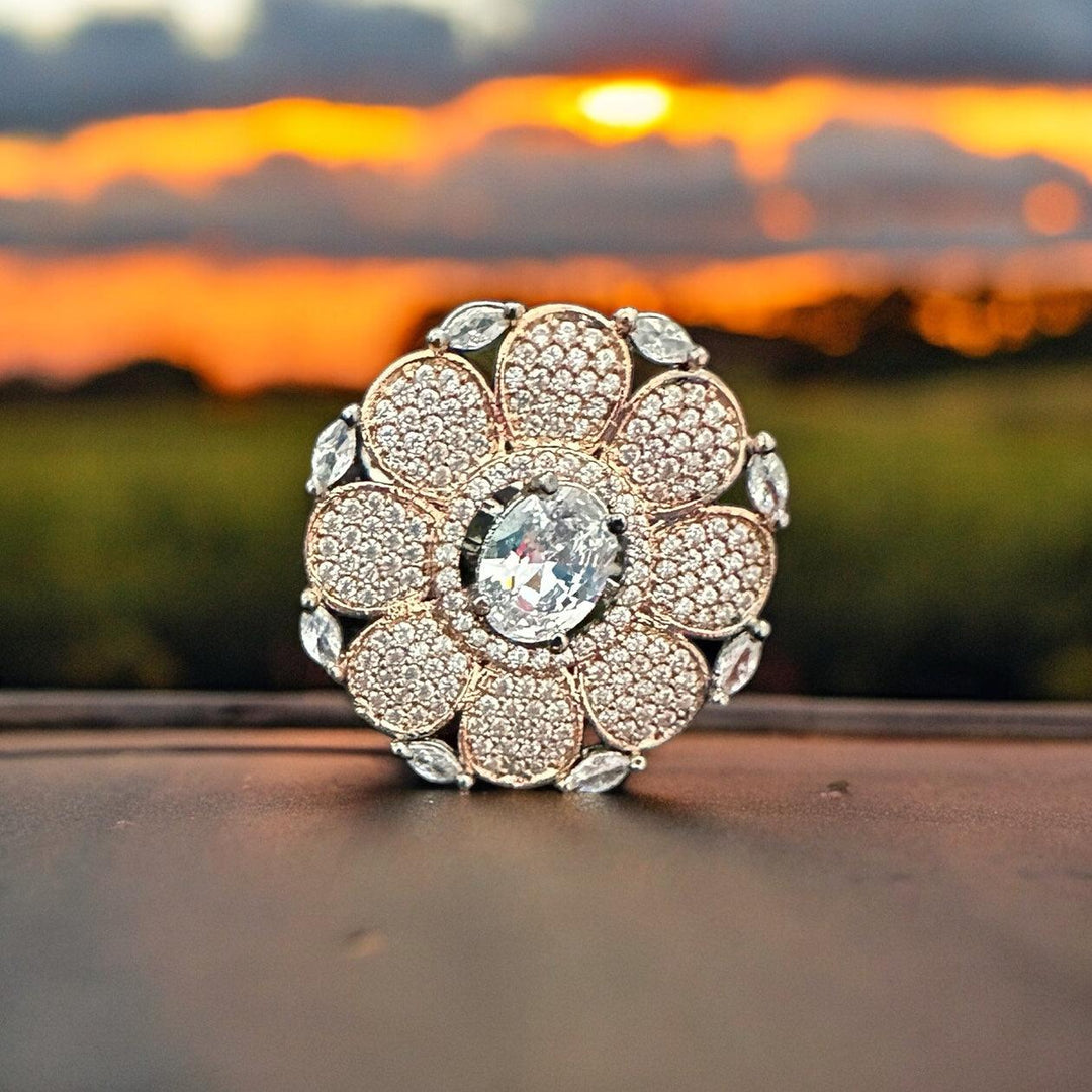 Rose Gold Flower 18K Petal Ring