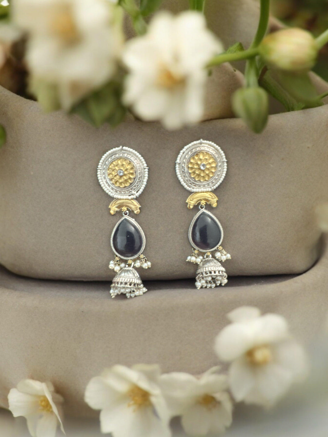 Royal Plum Jhumka Earrings