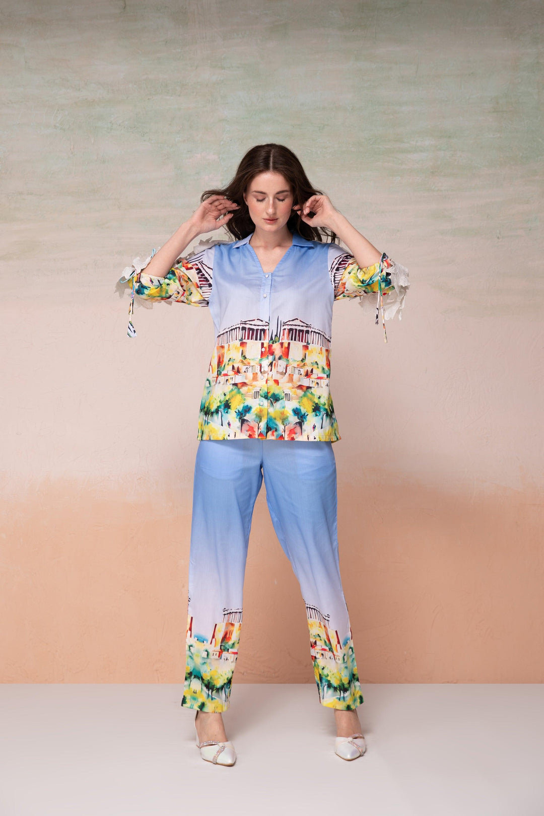 Trendy Lace Blue Loungewear - Fusion Wear